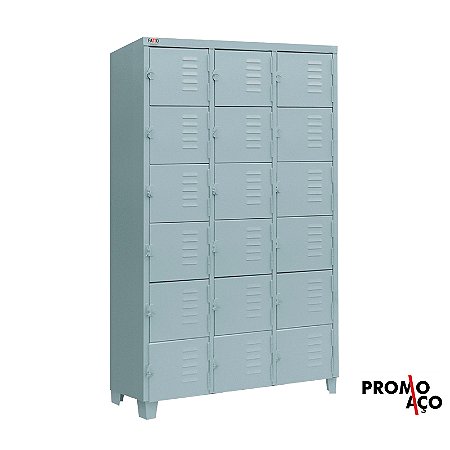 Roupeiro de Aço para Vestiário 18 Portas Mini FT