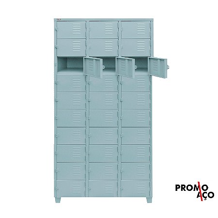 Roupeiro de Aço para Vestiário 30 Portas Mini FT