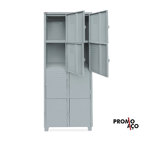 Roupeiro de Aço para Vestiário 8 Portas Pequenas FT