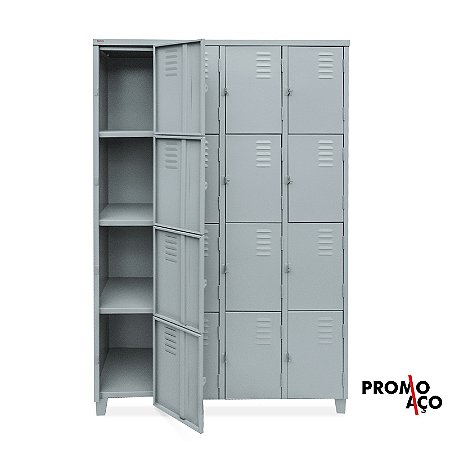 Roupeiro de Aço para Vestiário 16 Portas Pequenas FT