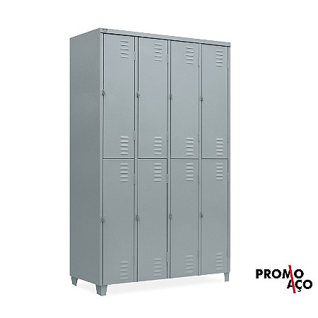 Roupeiro de Aço para Vestiário 8 Portas Grandes FT