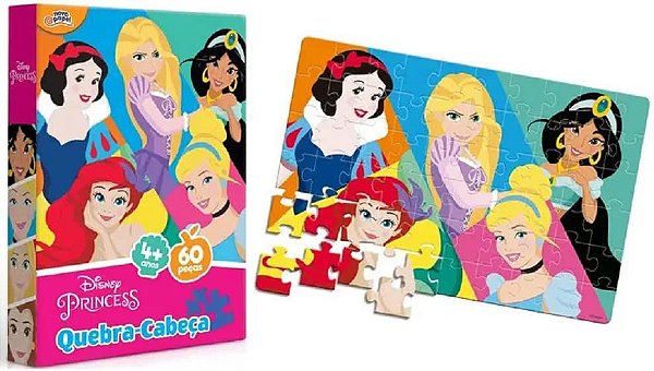 Brinquedo Infantil Quebra-Cabeça Disney Princesas Toyster