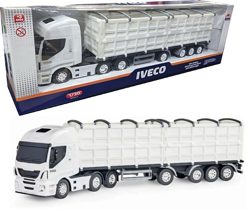 Caminhão Graneleiro Branco Iveco Usual Brinquedos - Papelaria Arco