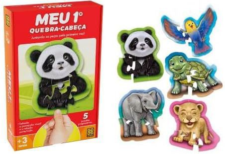 Quebra Cabeça 4 Em 1 Animais - GGBplast - Quebra-Cabeça - Magazine Luiza