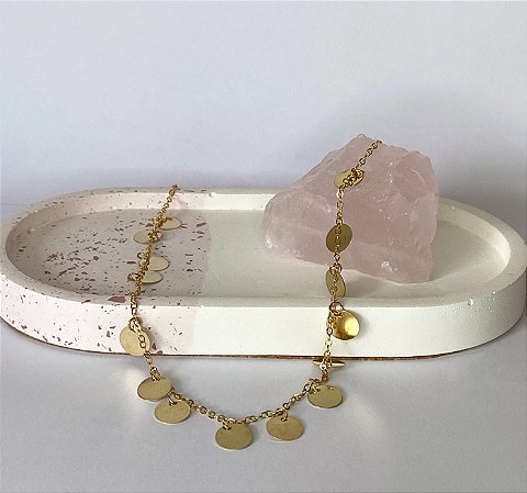 Choker Cigana com Medalhinhas Douradas