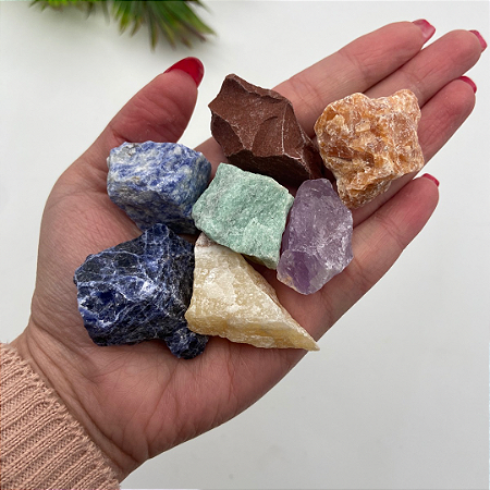 Kit de Cristais dos Sete Chakras Bruto