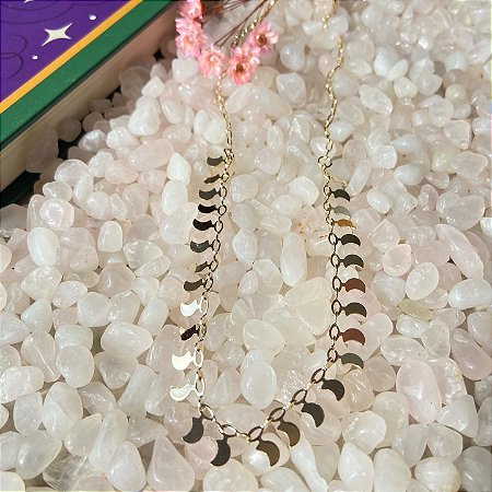 Choker Lua banhada à Ouro