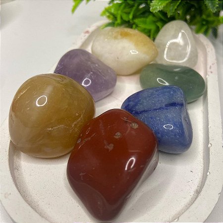 Kit de Cristais Sete Chakras Polido grande