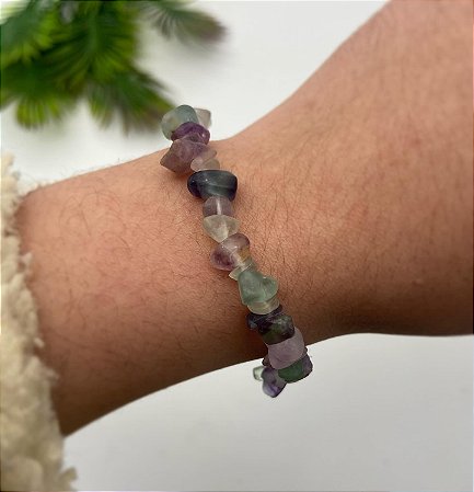 Pulseira Cascalho de Fluorita