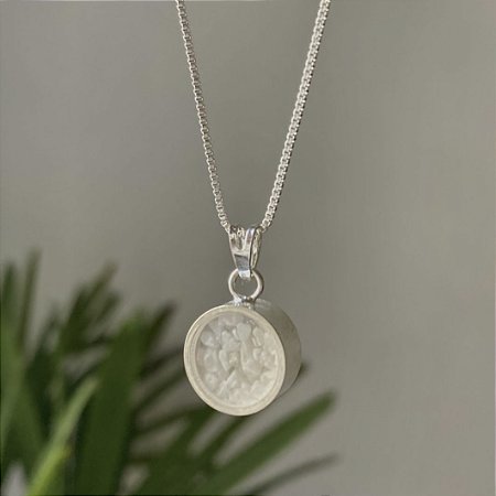 Colar Sal Grosso banhado à prata