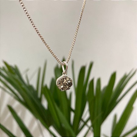 Pingente de Pirita em Prata 925