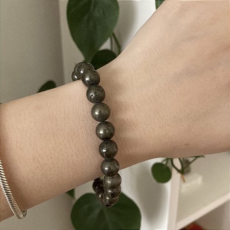 Pulseira Esfera Polida de Pirita
