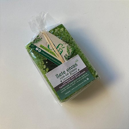 Sabonete Artesanal Ofá Sete Ervas com Sal Grosso