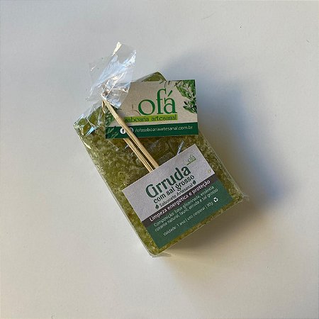 Sabonete Artesanal Ofá Arruda com Sal grosso