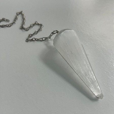 Pêndulo de Selenita Branca
