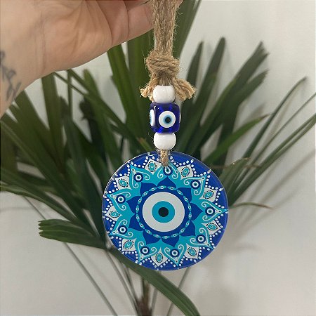 Olho Grego para Porta de Mandala Azul