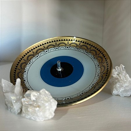 Porta Incenso Redondo Olho Grego (Mandala)