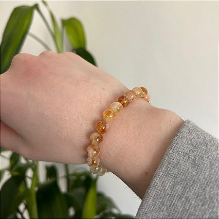 Pulseira Esfera Polida de Citrino