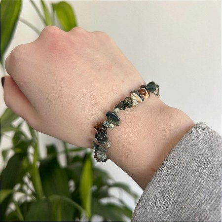 Pulseira Cascalho de Jaspe Oceano
