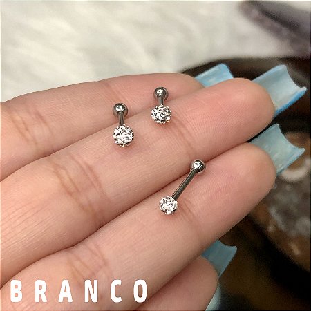 Piercing Microbell Reto Aurora Aço Cirúrgico