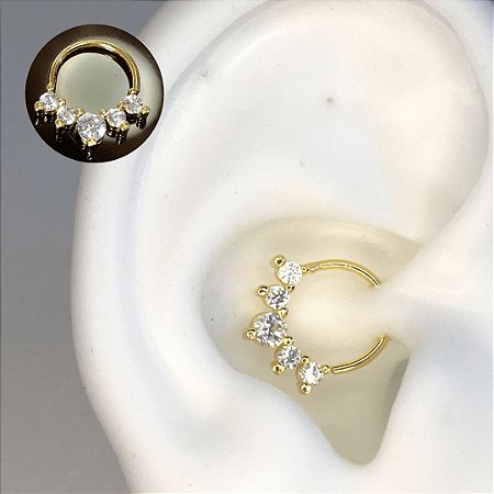 Piercing Orelha Daith Septo Argola Indiana 5 ZC