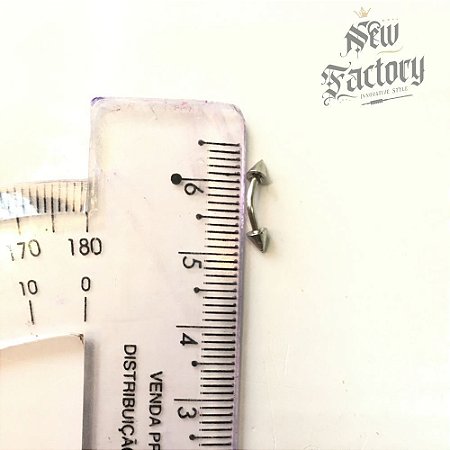 Piercing orelha Spike Microbell Cruvo Aço Cirúrgico