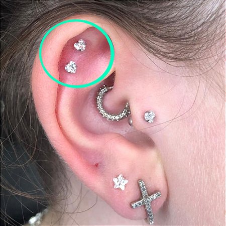 Piercing Orelha Helix Tragus Labret P Aço Cirúrgico