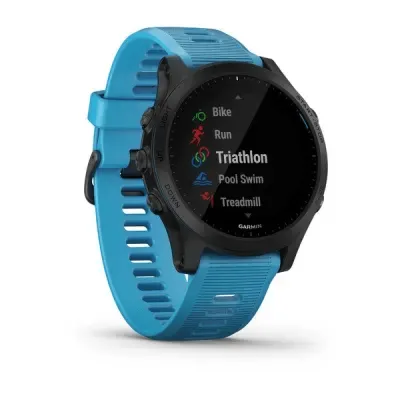 Monitor Cardíaco Gps Garmin Forerunner 945 Music Azul com Cinta HRM-Tri e HRM-Swim