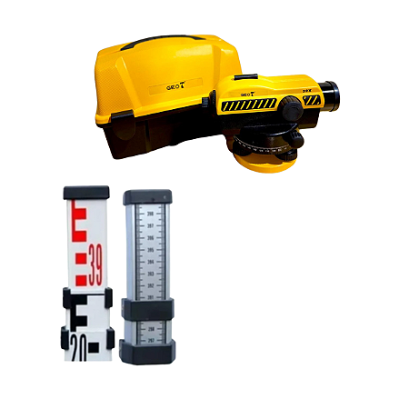 Kit Nível Óptico Automático 32x com Mira de 5 Metros
