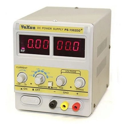 Fonte De Bancada Digital Yaxun 1502dd+ 110V ou 220V