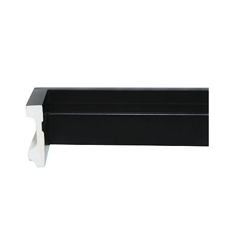 Rodapé Poliestireno Preto Frisado 7cm