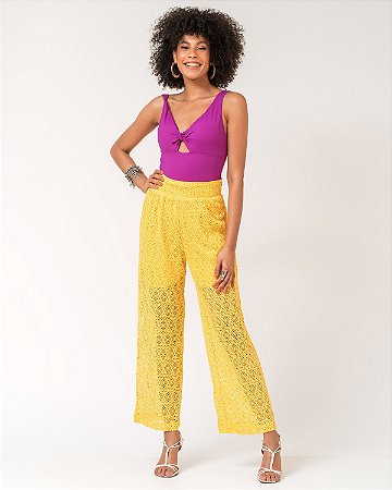 calca saida de praia renda