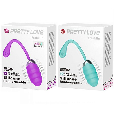 VIBRADOR RECARREGÁVEL 12 VIBRAÇÕES PRETTY LOVE FRANKLIN GTOYS
