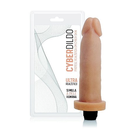 Prótese em Cyber Skin 8 - 16x4cm com vibrador
