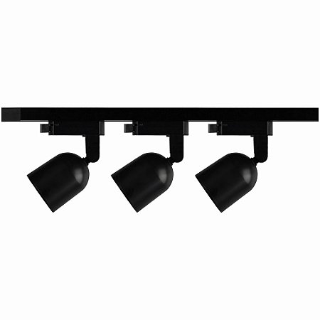 Kit Trilho Avant Elegance 3 Spots Preto Led 7W 3000K