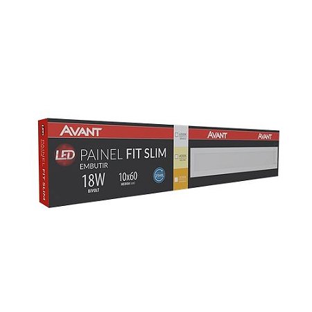 Painel Fit Slim Avant Led Embutir 18w 6500k