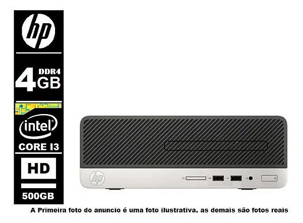 Comp Hp Prodesk 400 G4 I3-7100 4gb 500gb Sff - Seminovo