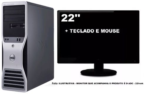 Workstation Dell T3500 w3503 16gb 240 Ssd + 2 Tb Monitor 22