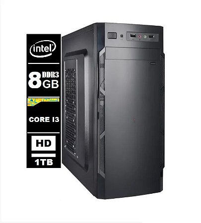Computador Intel Core I3 8gb Ddr3 1Tb Sata / Wifi