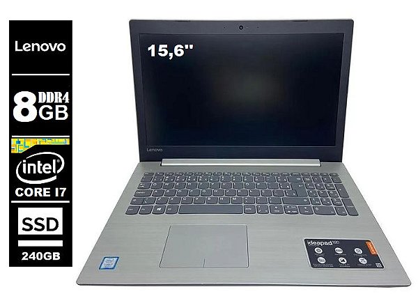 Notebook Lenovo Ideapad 320 Core I7 7500u 8gb Ssd 240 Hdmi