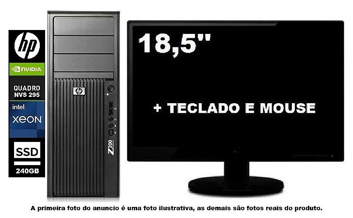 Workstation Hp Z200 Xeon W3470 8gb 240gb Ssd + 1Tb Sata