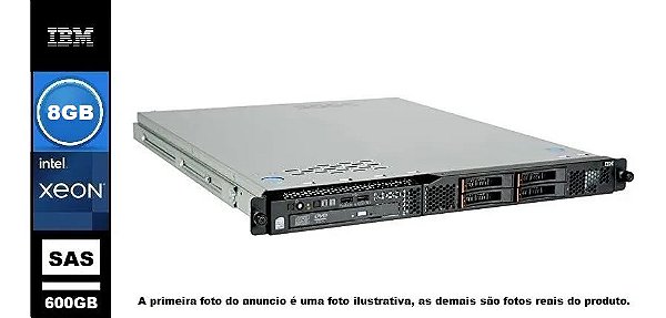 Servidor IBM X3250 M3 Xeon X3430 8gb 2 HD 300gb SAS