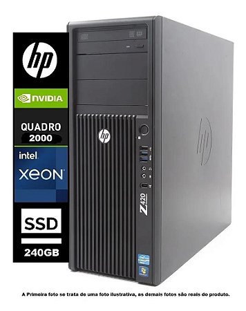 Workstation Hp Z420 Intel Xeon E5-1650 16gb HD 2Tb + SSD 240