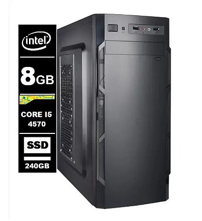 Computador Intel Core I5 4ºgeração 8gb Ddr3 240gb Ssd / Wifi