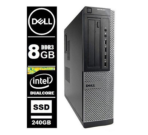 Computador Dell Optiplex 7010 Intel I5 8gb 240ssd - Semi-Novo