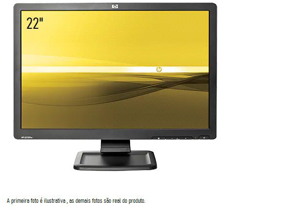 Monitor HP 22" Lcd Mod: HPLE2201W