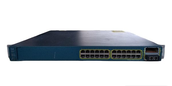 Switch Cisco C3560E 24p Gigabit Poe + 2p sfp 10g - SEMINOVO