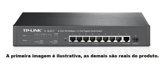 Switch TP-Link TL-SL2210 - 8 Portas 10/100Mbps + 2 Gigabit