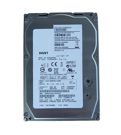 HD 600GB SAS HGST STORAGE HUS156060VLS600 - 0B24502 SemiNovo