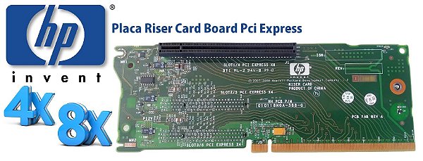Placa Riser Card Board Pci-e X4 X8 Dl380 G6, G7 496057-001